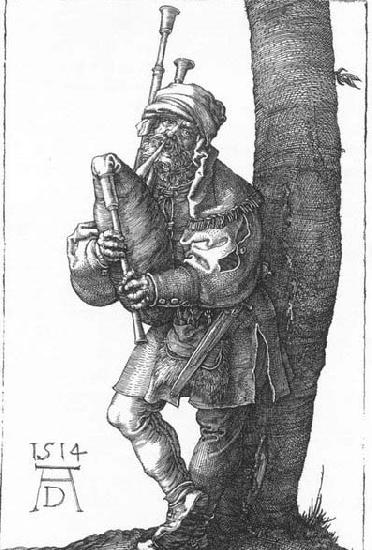 Albrecht Durer The Bagpiper